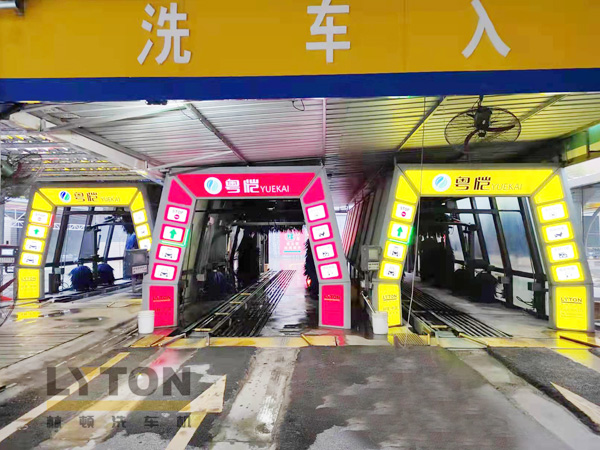 四會粵愷，一站三套洗車設備！粵愷加油站復購林頓FX11全自動洗車機