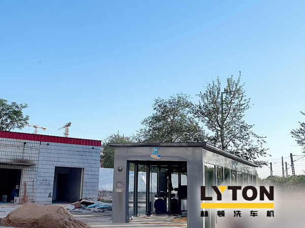 河北保定中石化配置林頓FX80系列隧道式全自動(dòng)洗車(chē)機(jī)，設(shè)備安裝趨于完工
